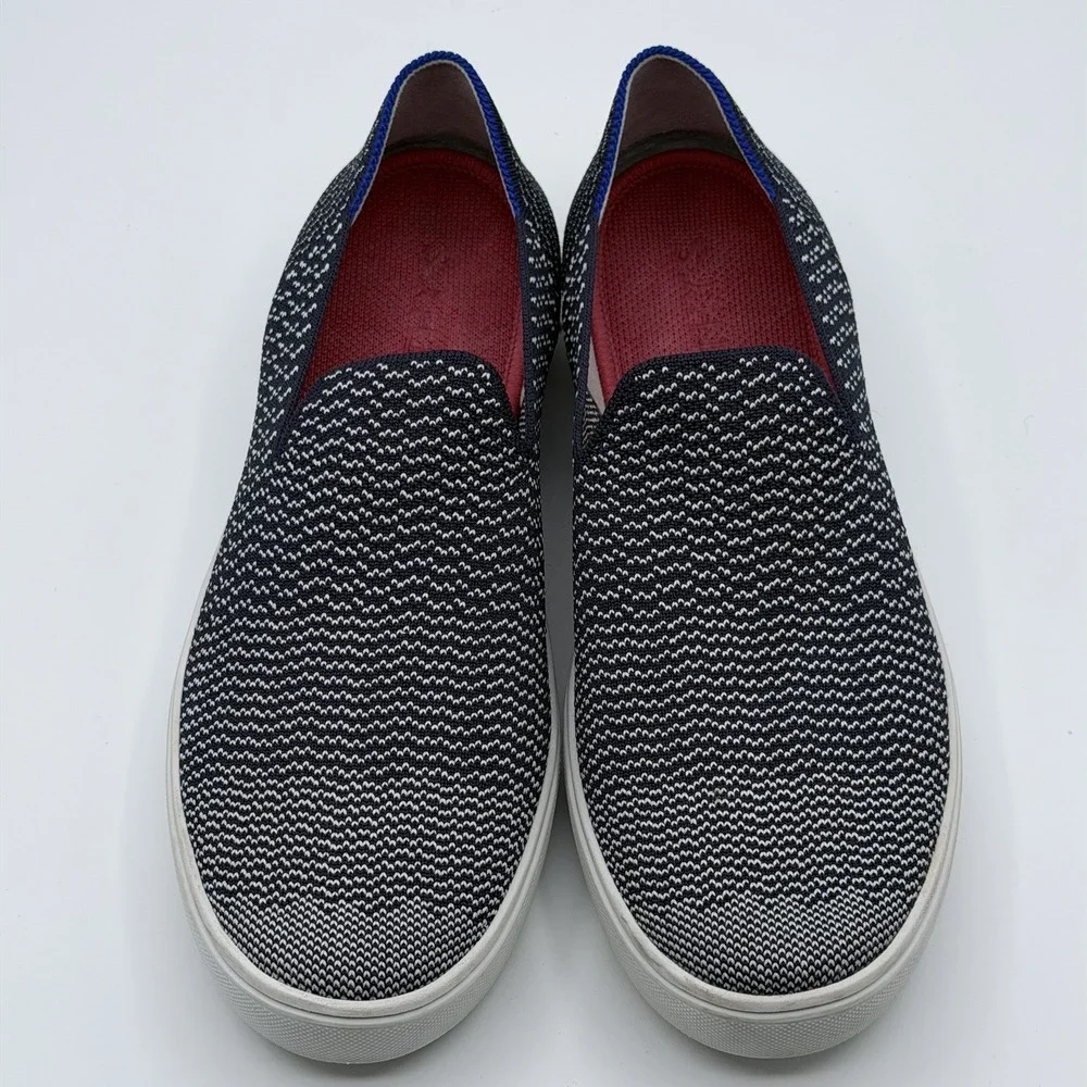 New Rothy's Blue White Maritime Gradient Slip-On Sneakers US 9.5